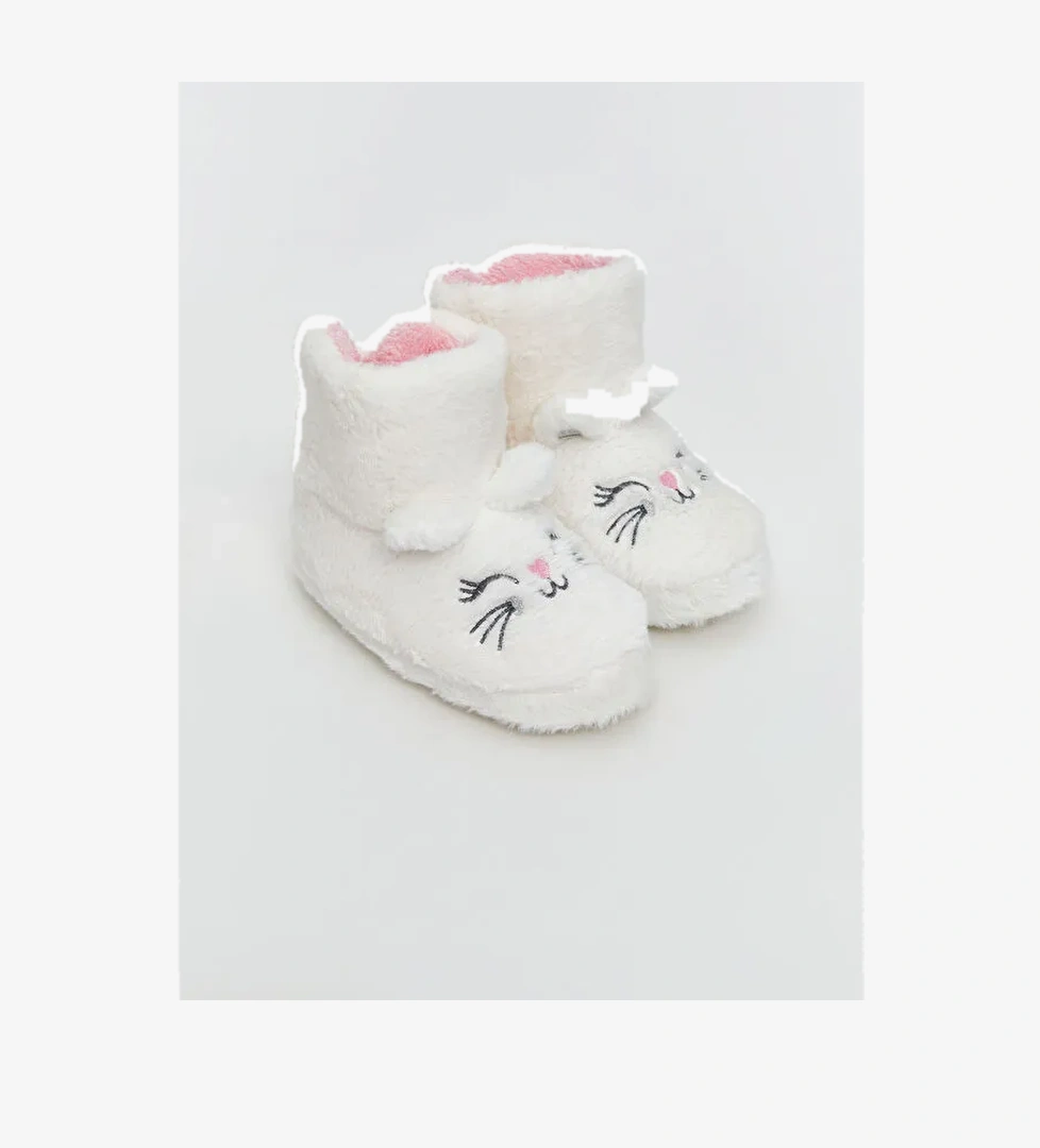 Lcw Steps Hayvan Nakışlı Kız Bebek Ev Botu Panduf model görseli