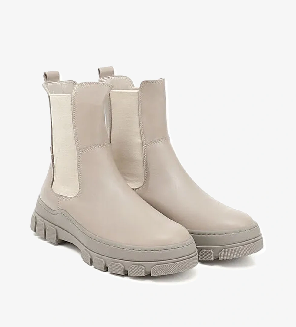 Gonderi(r) Bej Gonderi(r) Hakiki Deri Kadın Chelsea Bot