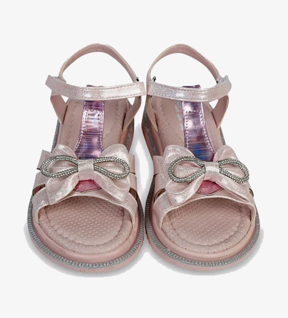 Girls Kiz Cocuk Sandalet 31-35 Numara Pudra