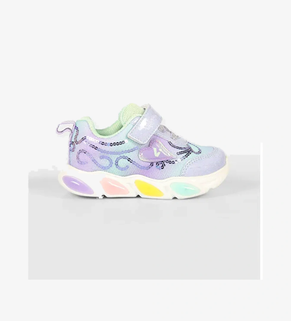 Lemna Işıklı Kız Bebek Lila Spor Ayakkabı - Görsel 1