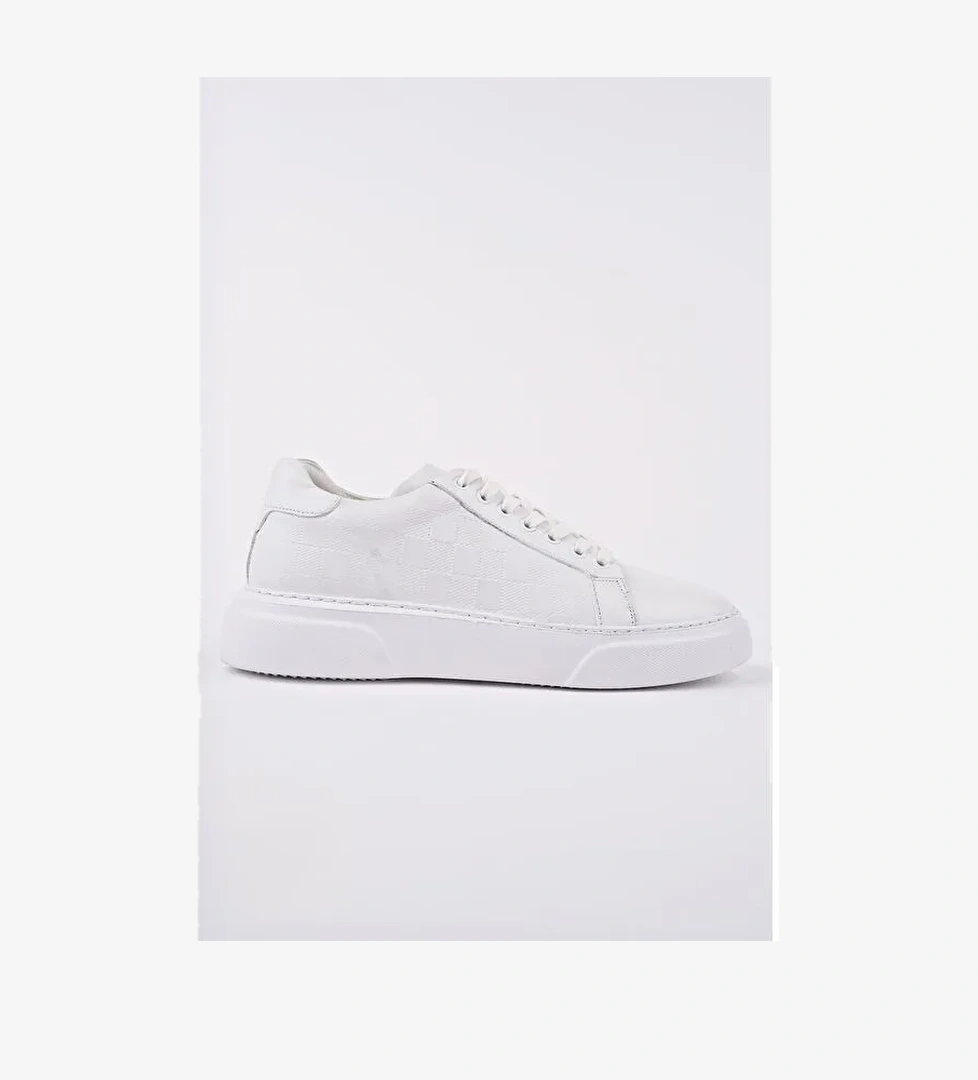 MORTA Kalın Taban Bağcıklı Hakiki Deri Erkek Günlük Sneaker Spor Ayakkabı