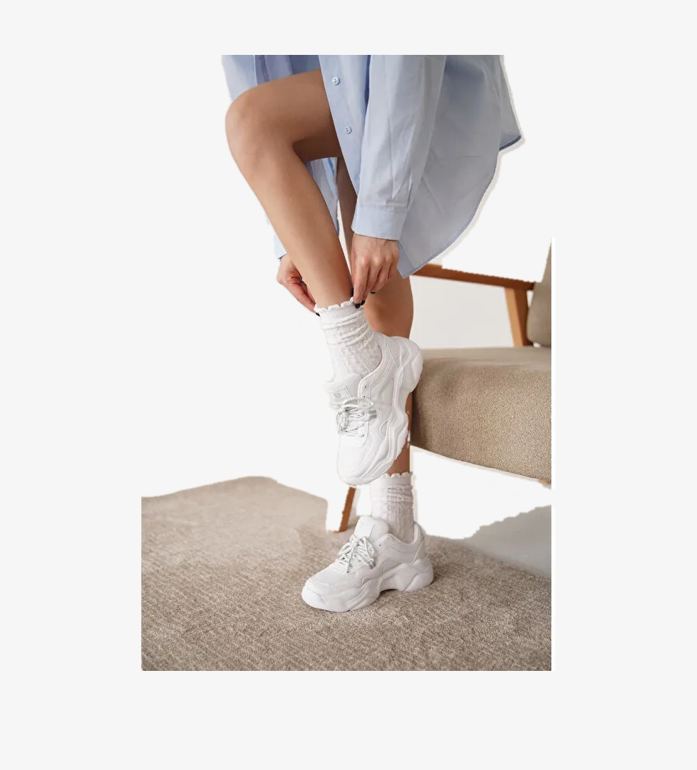 D0143 Günlük Ortopedik Kadın Sneaker Spor Ayakkabı
