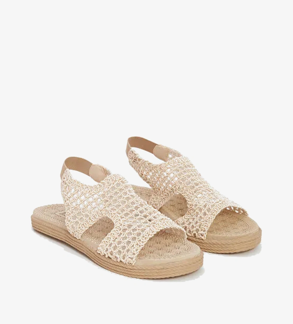 Lcw Steps Bej Lcw Steps Hasir Örgülü Kadın Sandalet