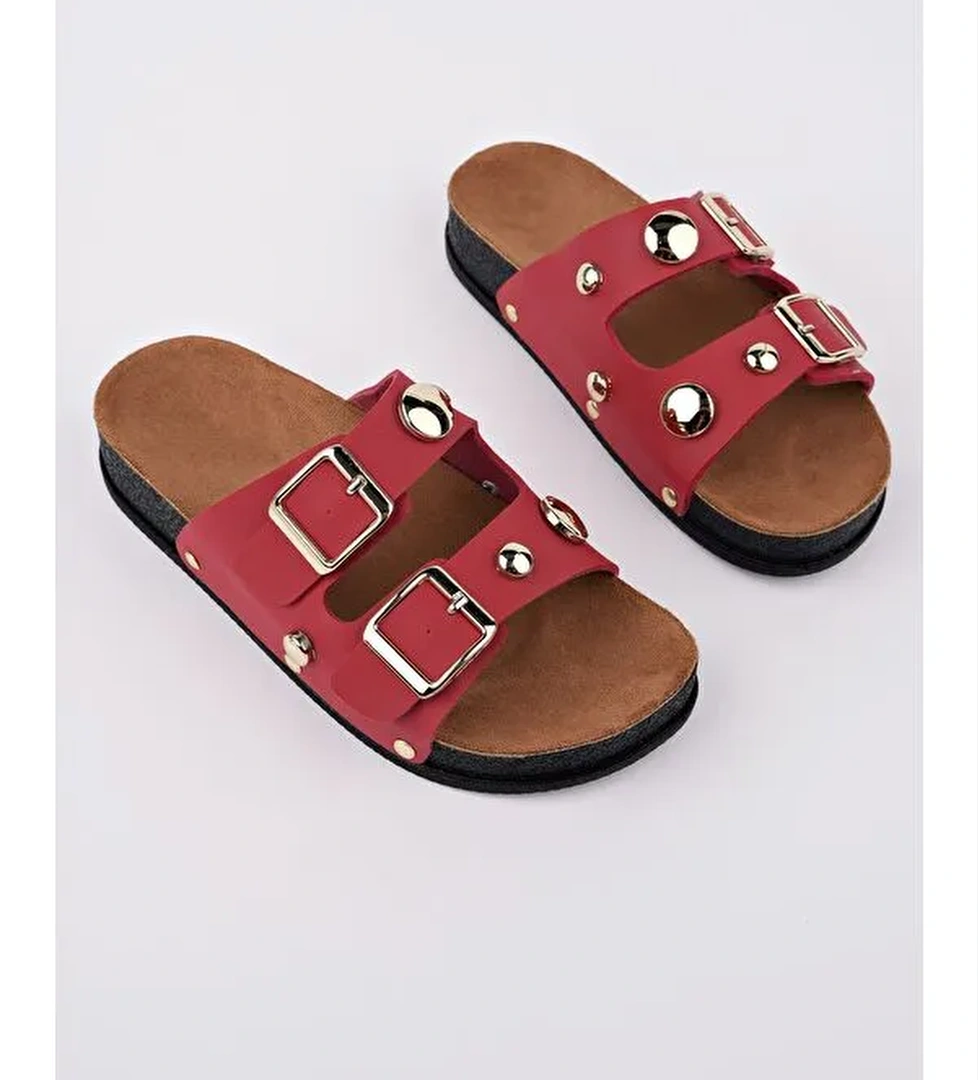 CROSS Çift Bantlı Ayarlanabilir Kemerli Günlük Kadın Terlik - Görsel 1