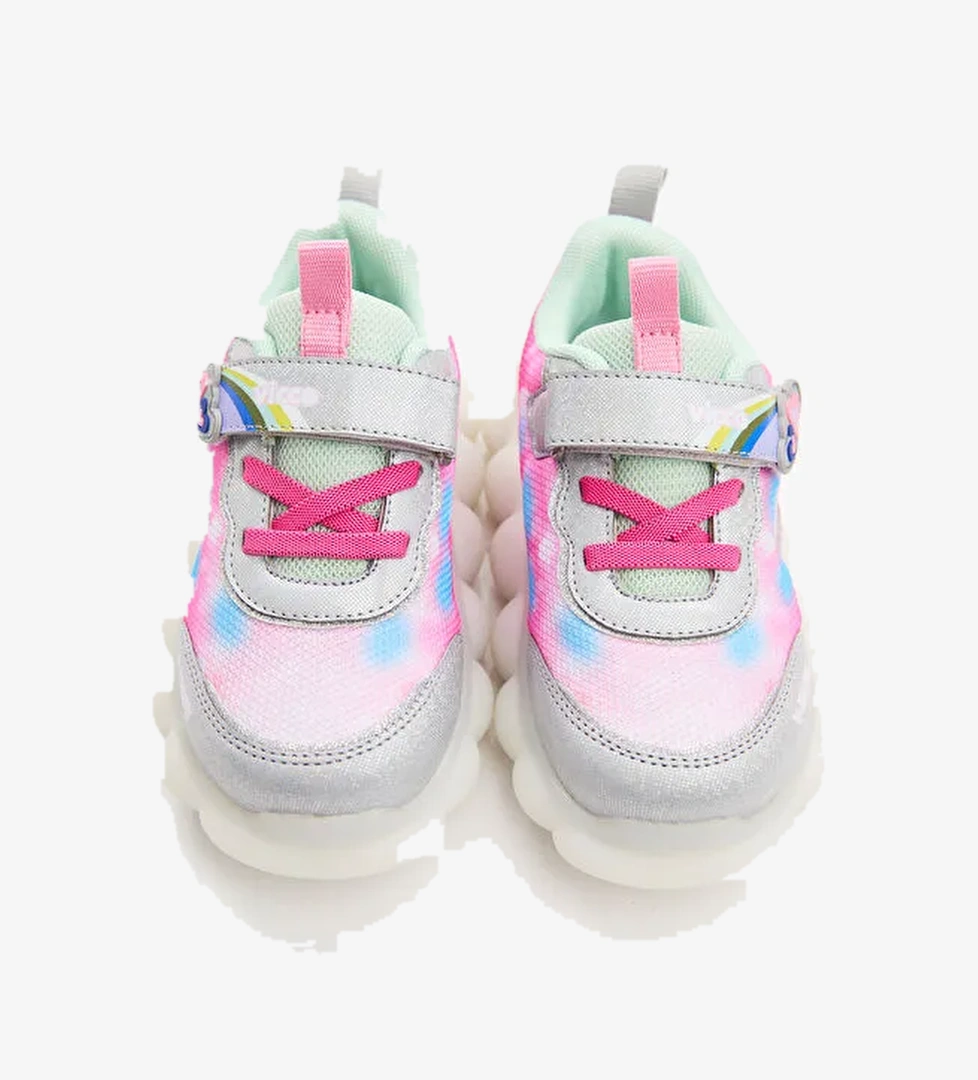 Balloon Işıklı Kız Okul Öncesi Gümüş Spor Ayakkabı - Görsel 1