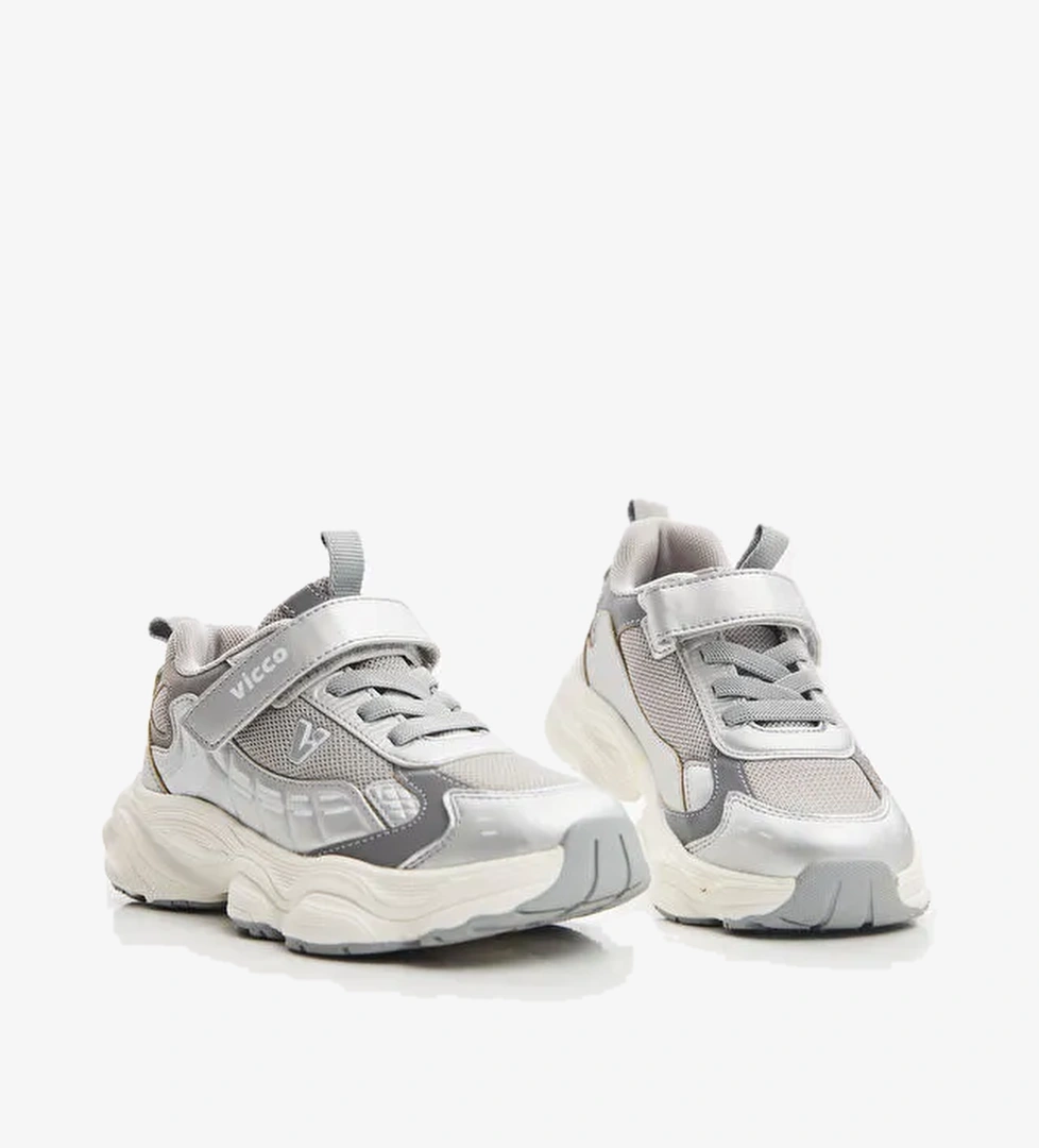 Tag Basic Kız Çocuk Gümüş Spor Ayakkabı - Görsel 1