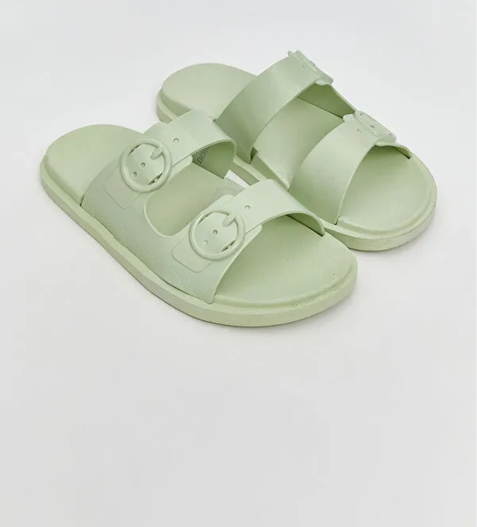 Çift Bantlı Kadın Terlik - Görsel 1