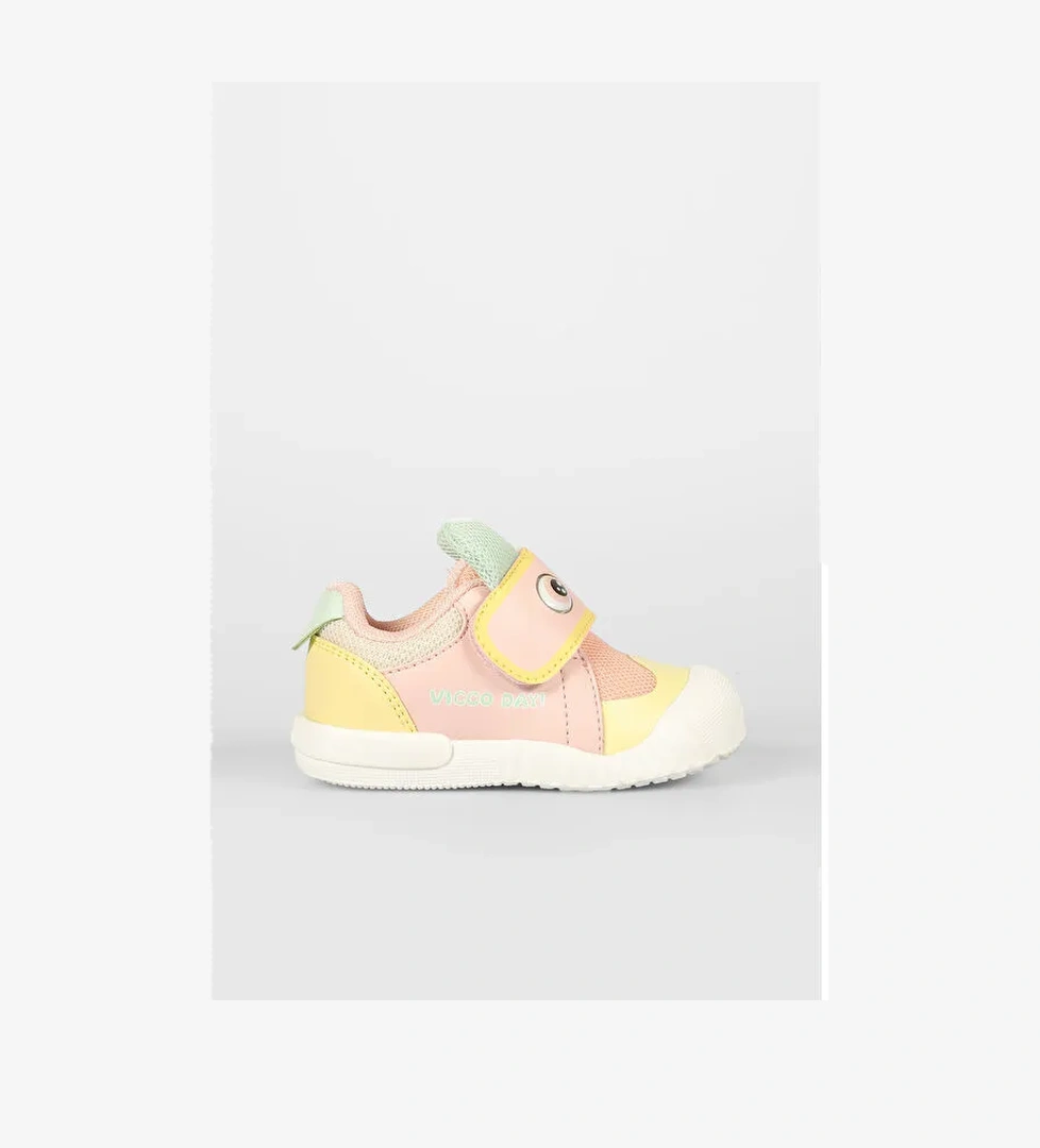 Loca Baskılı Kız Bebek Pudra Günlük Ayakkabı - Görsel 1