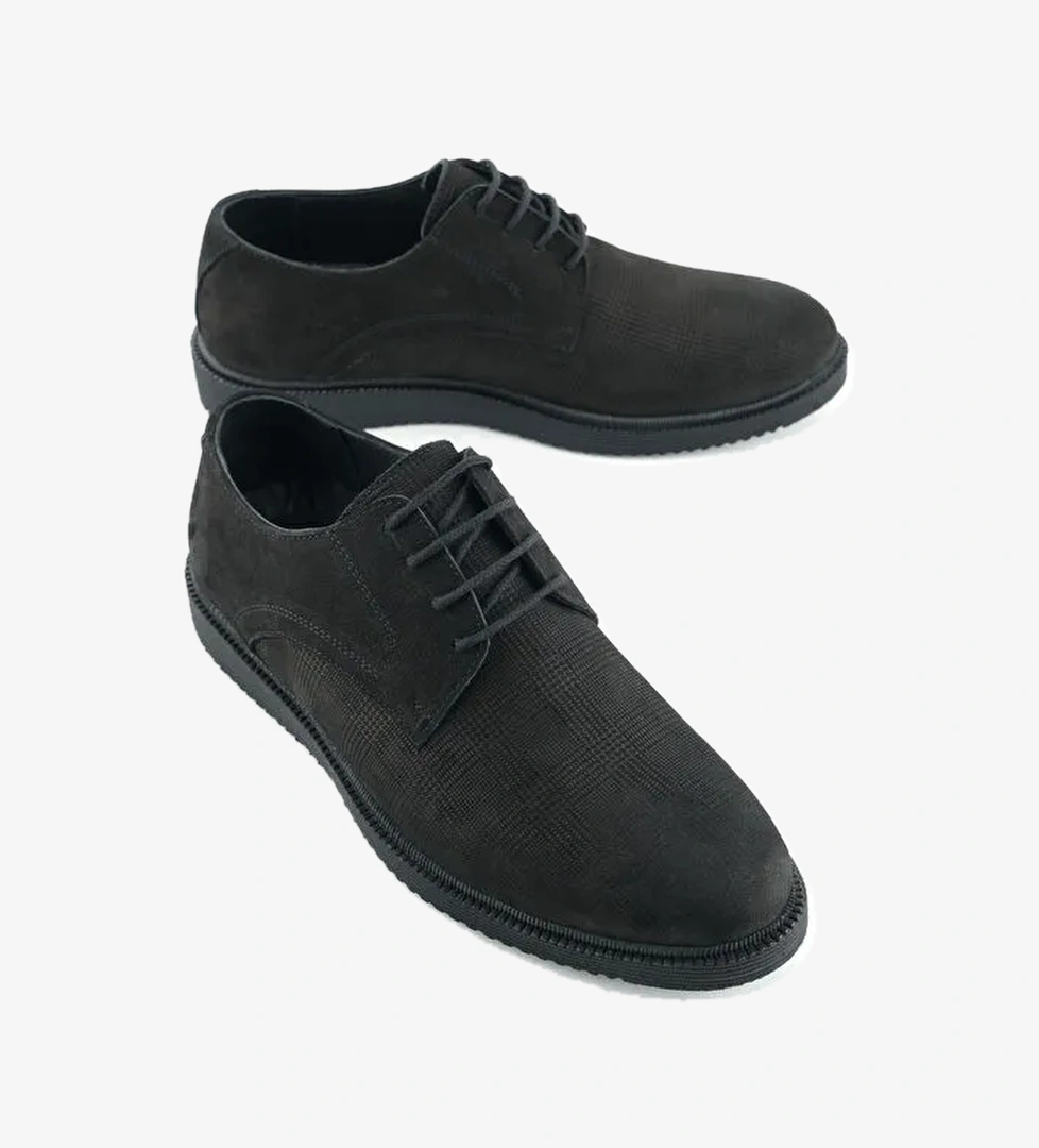 Erkek İç Dış Hakiki Deri Ortopedik Rahat Taban Bağcıklı Ayarlanabilir Günlük Klasik Ayakkabı