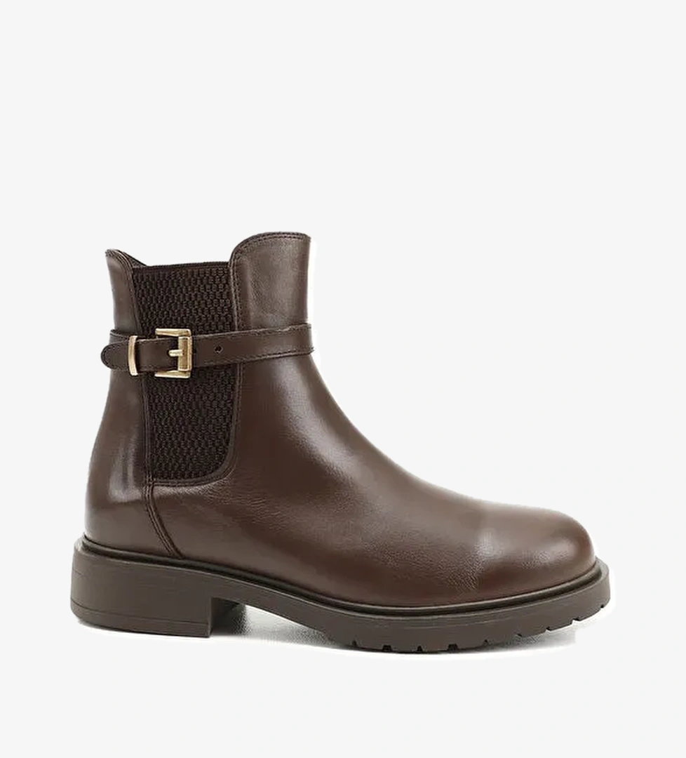 Gönderi̇(r) Kadın ORTA KAHVERENGİ Tokalı Hakiki Deri Chelsea Bot model görseli