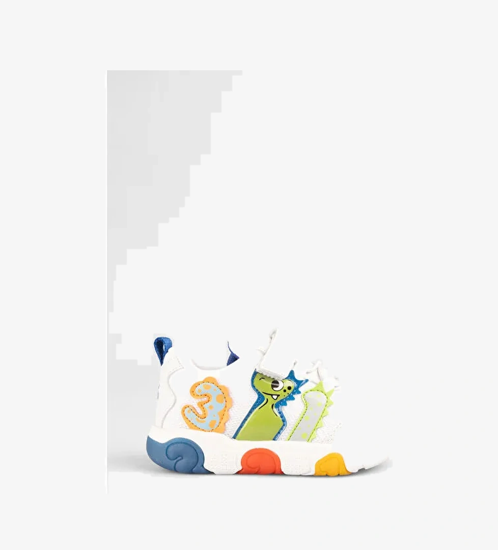 Vicco Number Işıklı Unisex Okul Öncesi Beyaz/Mavi Spor Ayakkabı model görseli