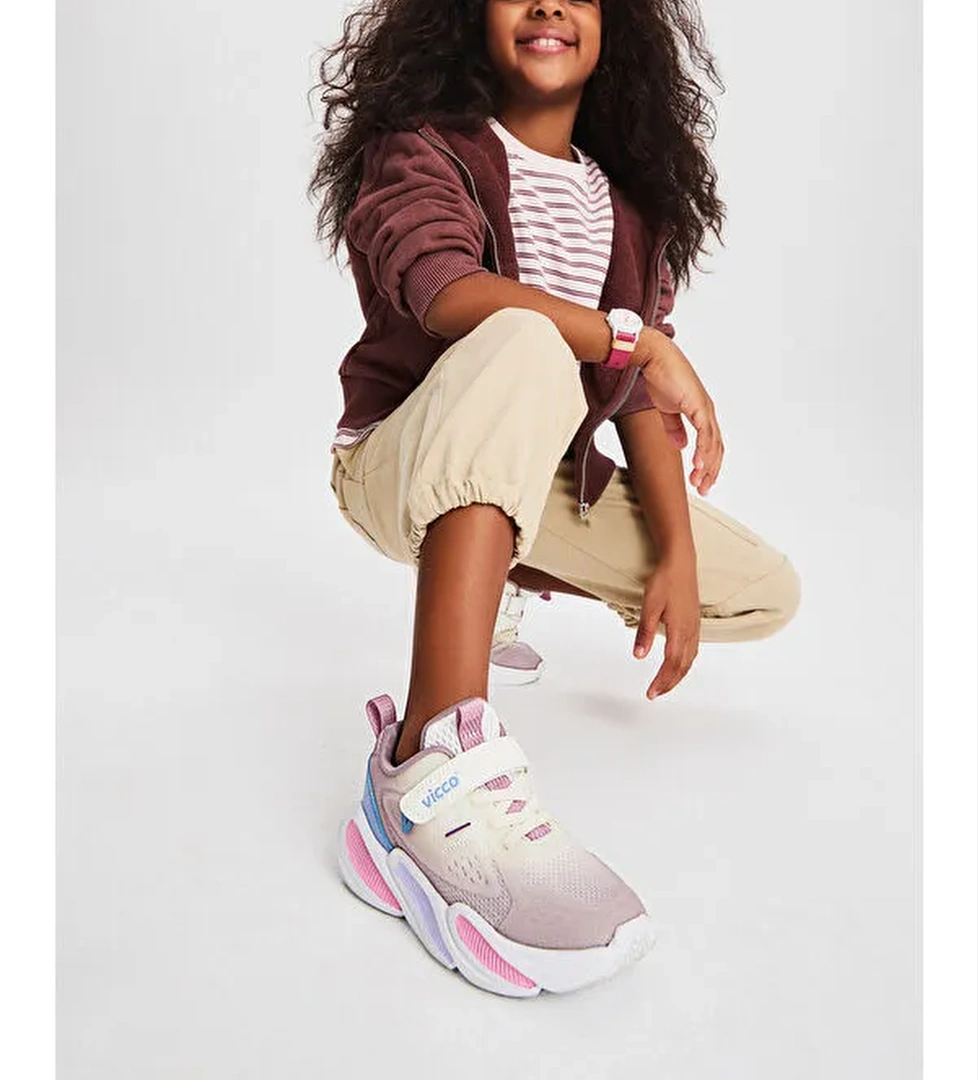 Samur Basic Kız Çocuk Pudra Spor Ayakkabı - Görsel 1