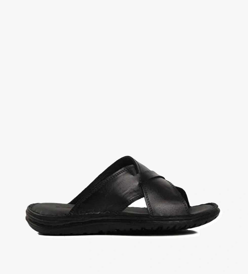 Siyah Çapraz Bantlı Hafif Erkek Terlik 476404 M - Görsel 1