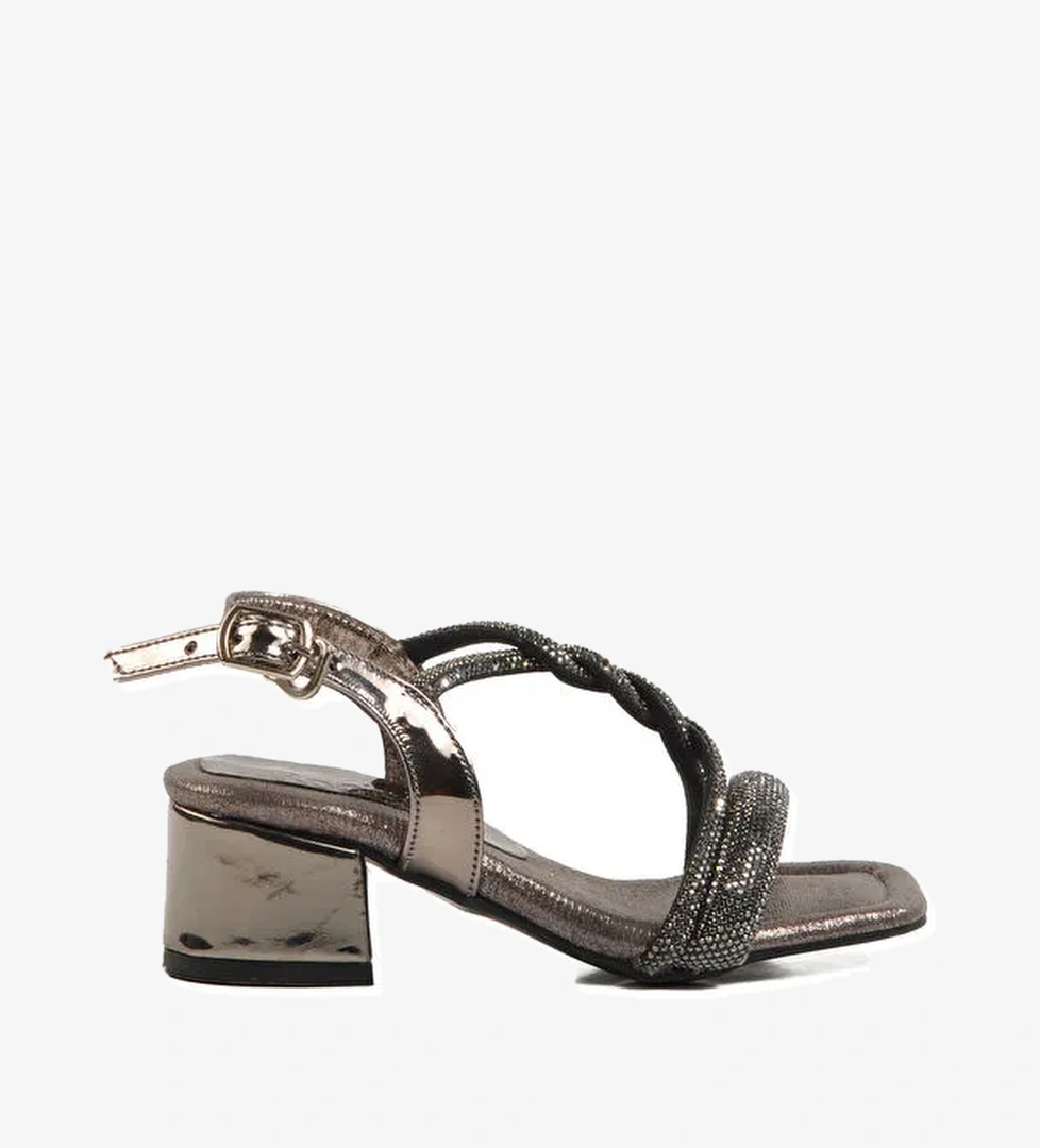 Platin Taşlı Kız Çocuk Sandalet 07 P