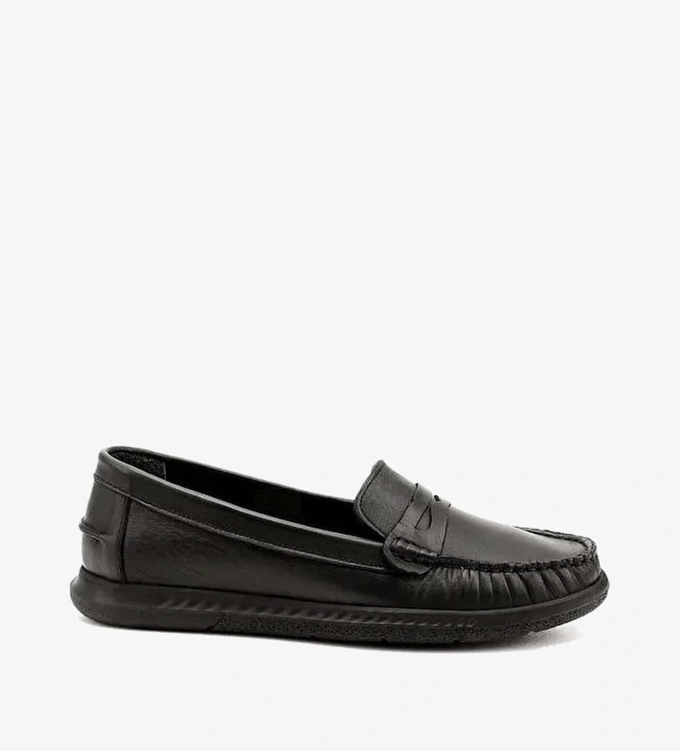 Kadin ZUMRUT-SIYAH Rok Hakiki Deri Comfort Loafer