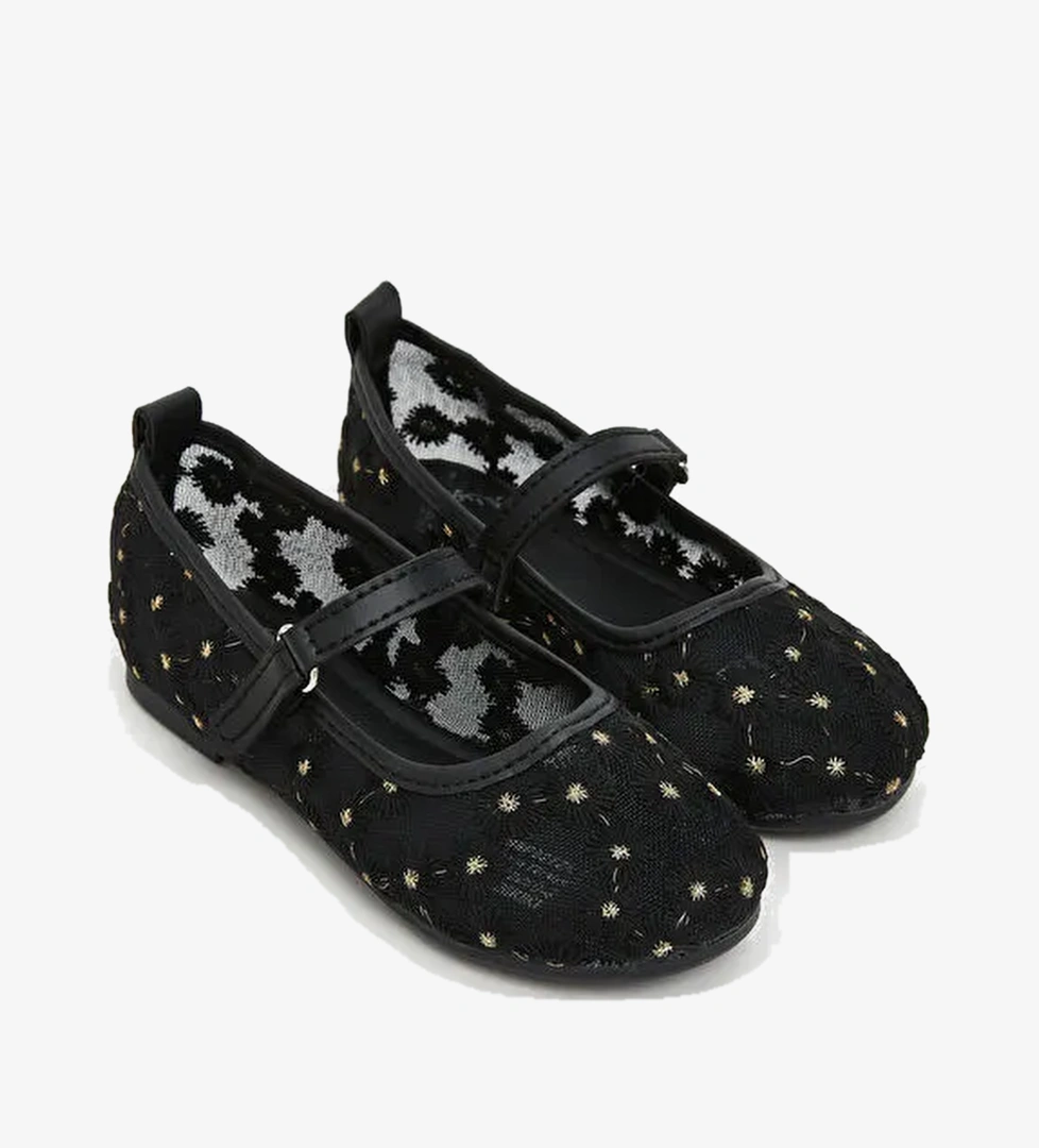 Lcw Steps Ekru Lcw Steps Çiçek Nakışlı Kız Çocuk Babet