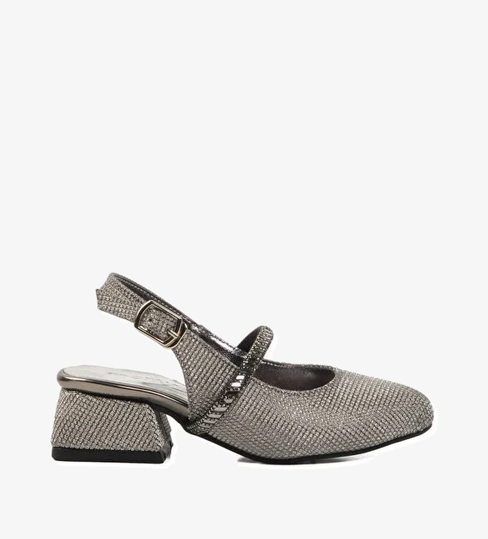 Platin Taş İşlemeli Kız Çocuk Sandalet 253 RY 4091 P