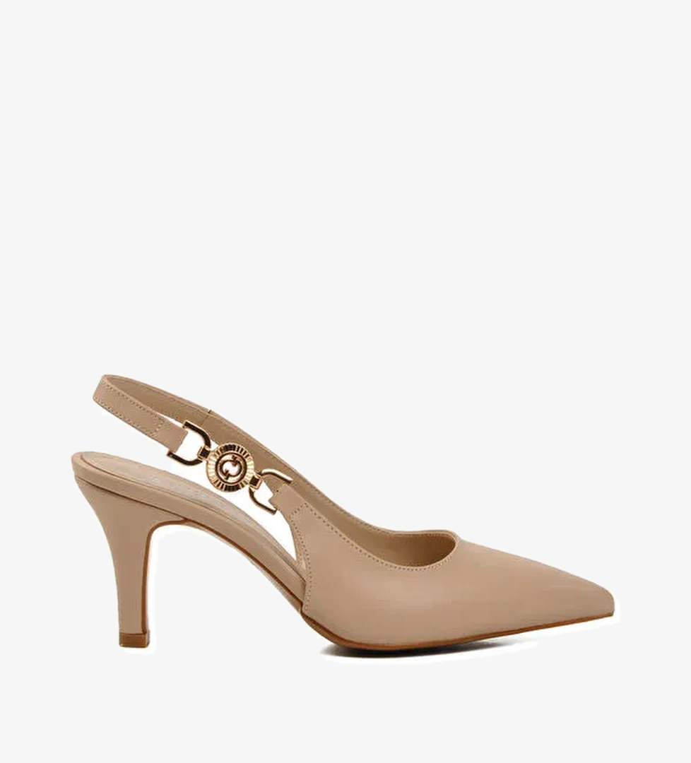 Bej Kadın İnce Topuklu Ayakkabı 312390 Z - Görsel 1