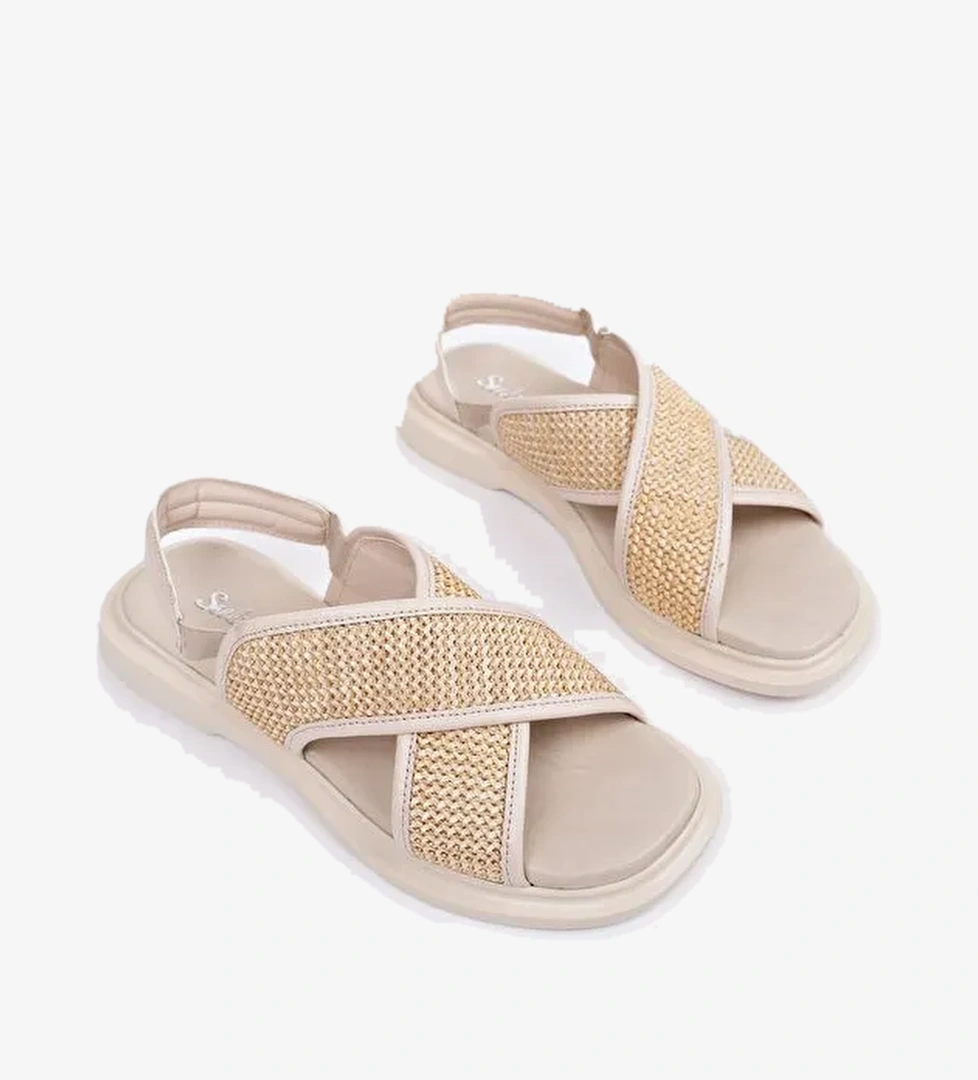 ELİSHA Lastikli Kadın Günlük Hasır Sandalet