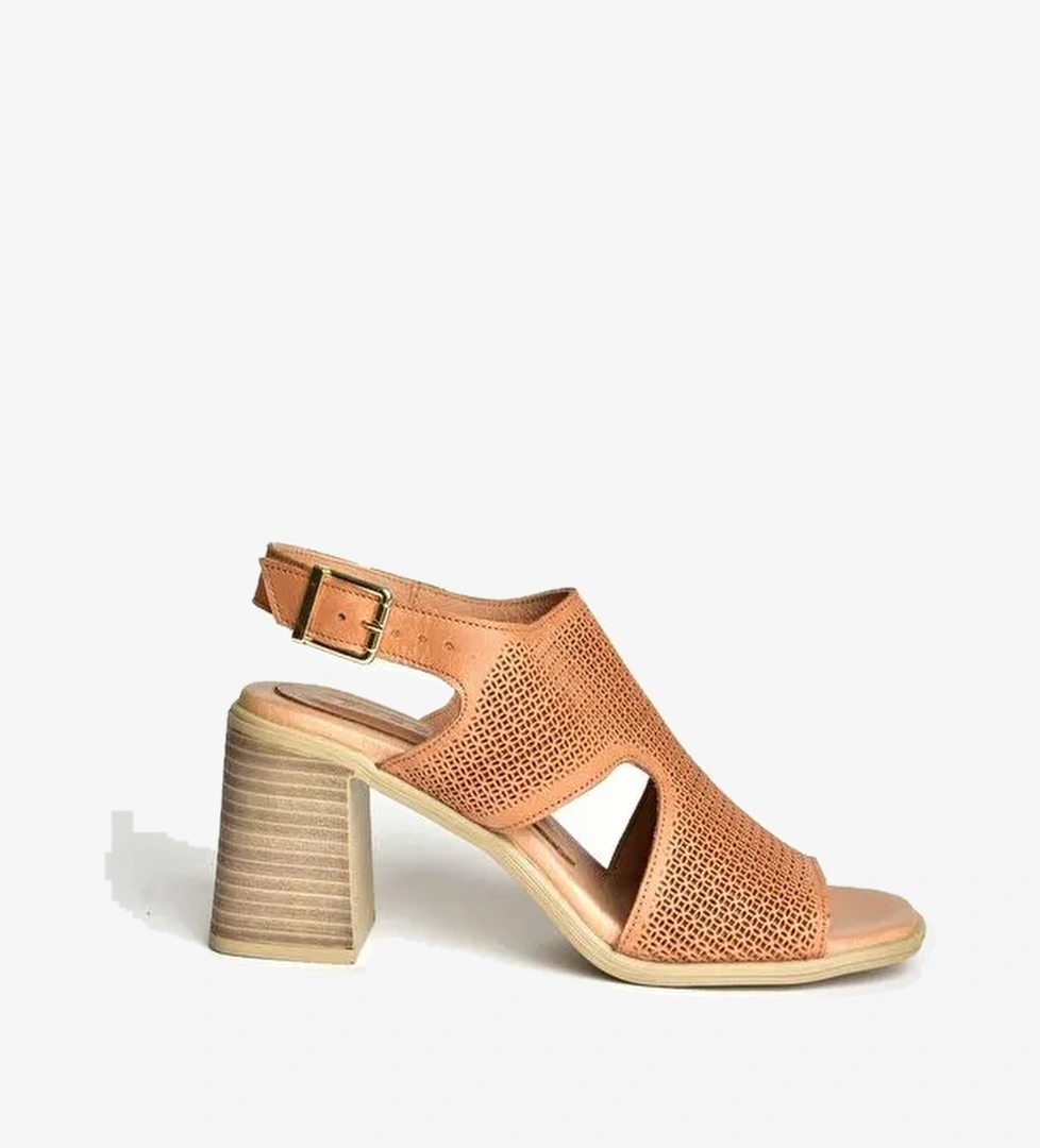 U5556304 Taba Kadın Topuklu Ayakkabı