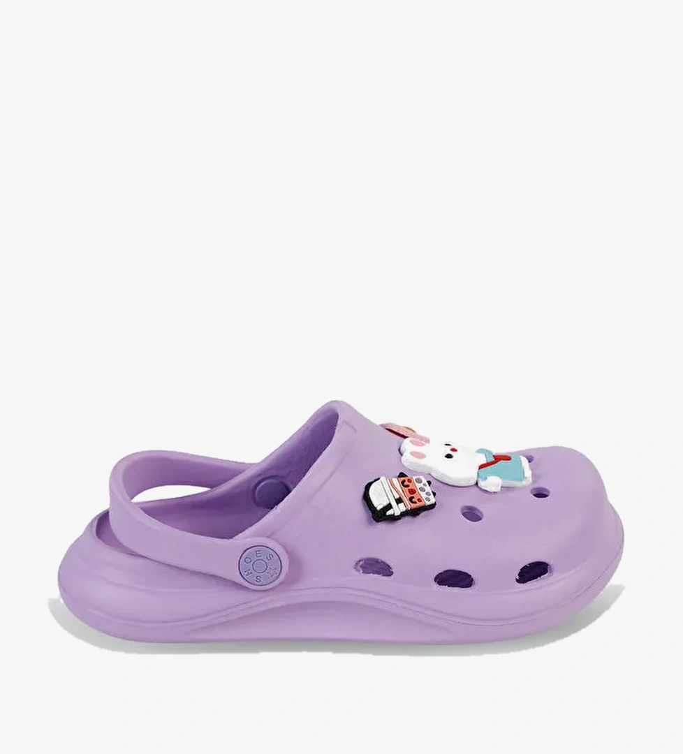 Girls Kiz Cocuk Terlik 31-35 Numara Lila