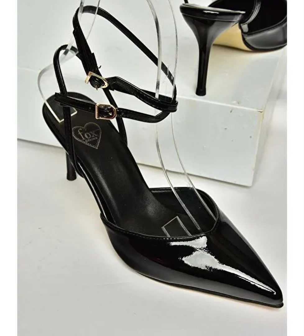 U6540781 Siyah Kadın Topuklu Ayakkabı - Görsel 1