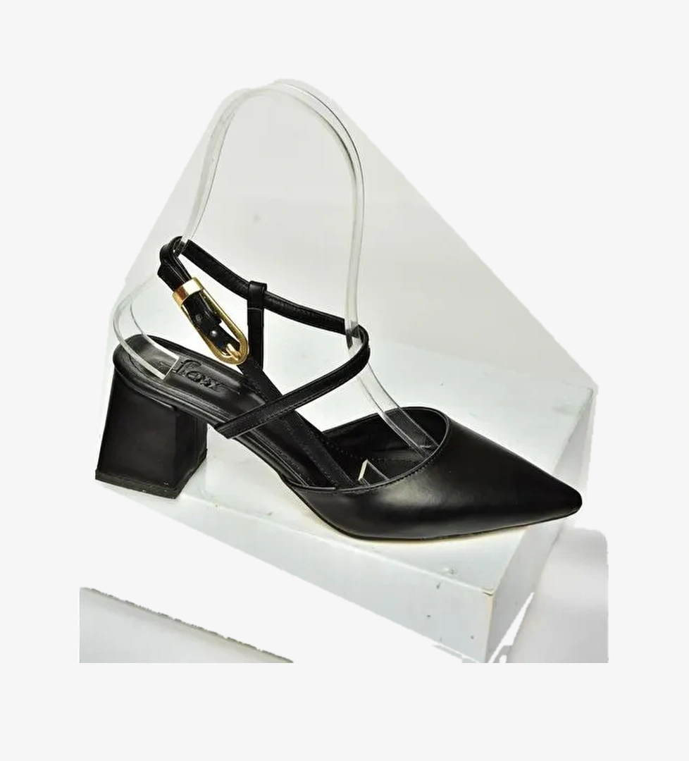 U9981449 Siyah Kadın Topuklu Ayakkabı - Görsel 1