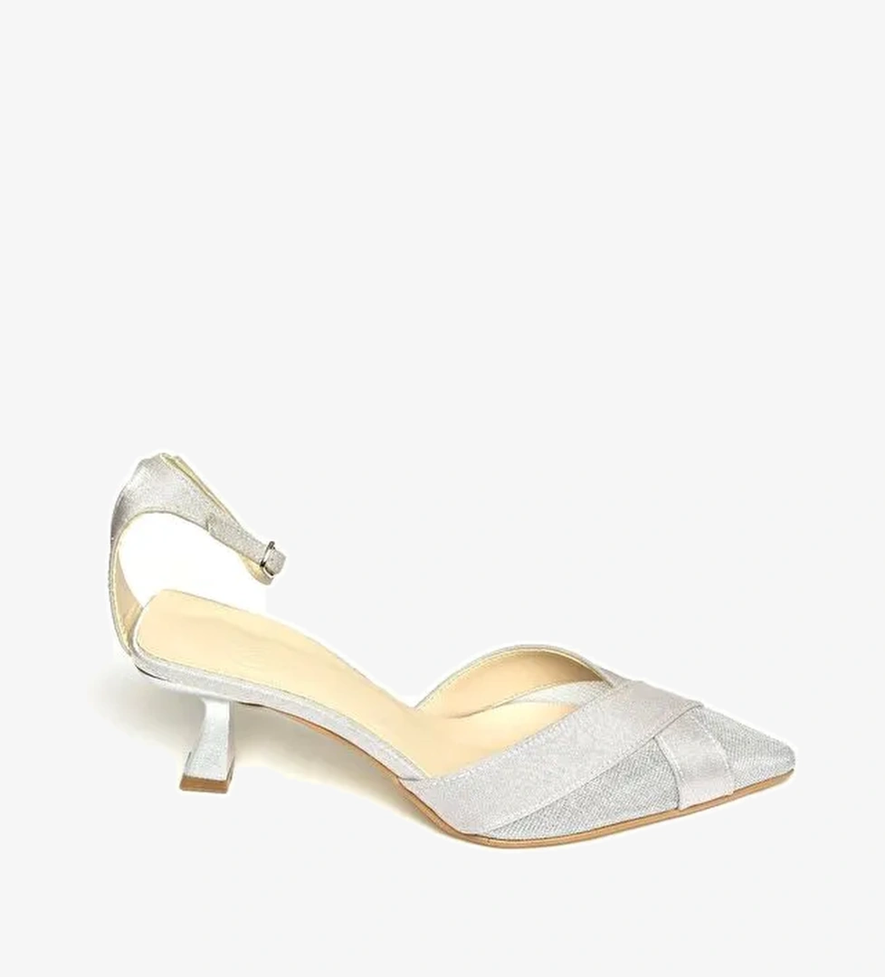 U6540742 Gümüş Kadın Topuklu Ayakkabı