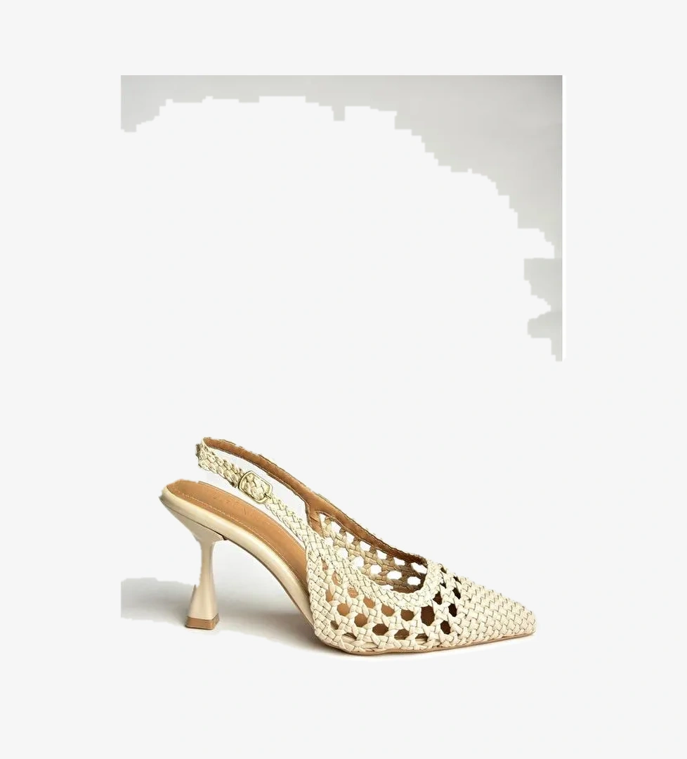 U2505805 Bej Kadın Topuklu Ayakkabı