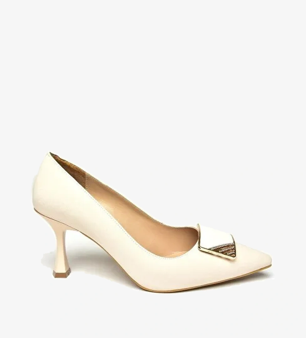 U8209711 Bej Kadın Topuklu Ayakkabı - Görsel 1