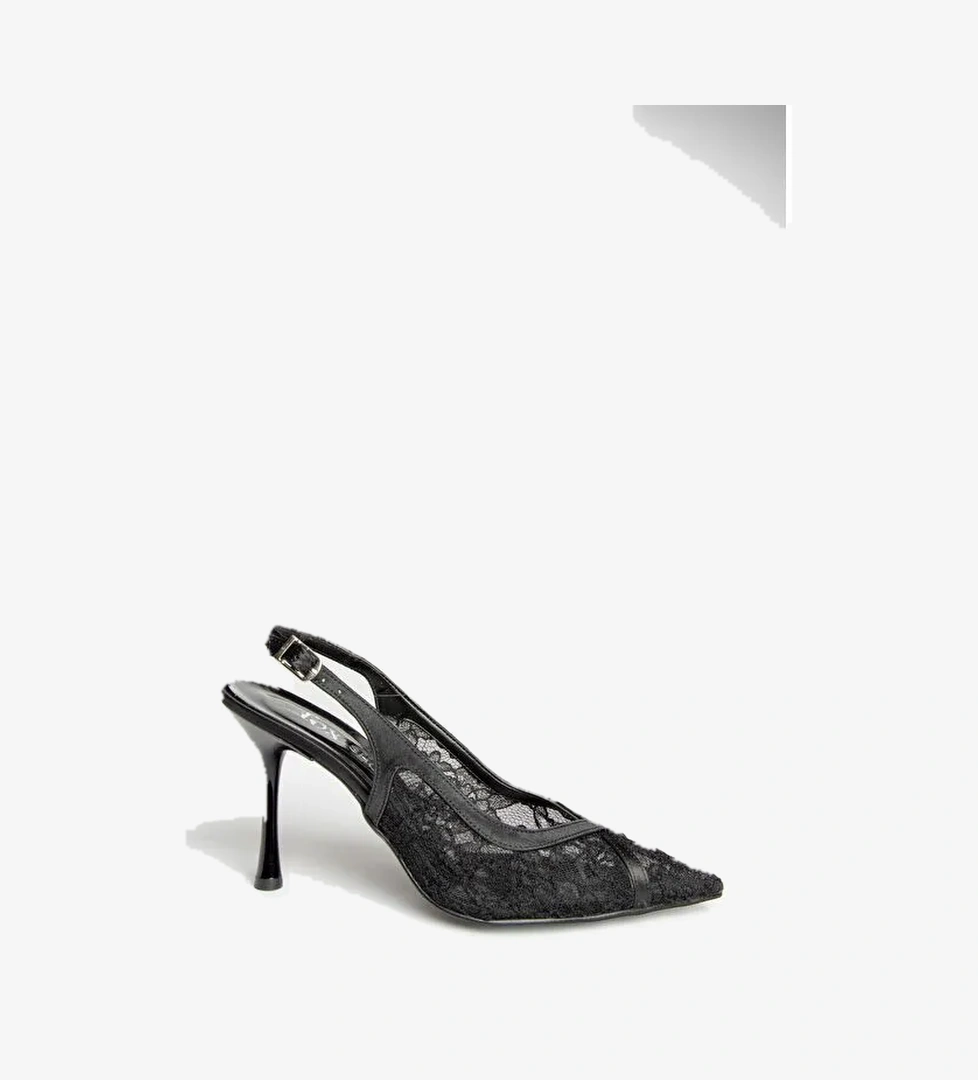 U2462290 Siyah Kadın Topuklu Ayakkabı