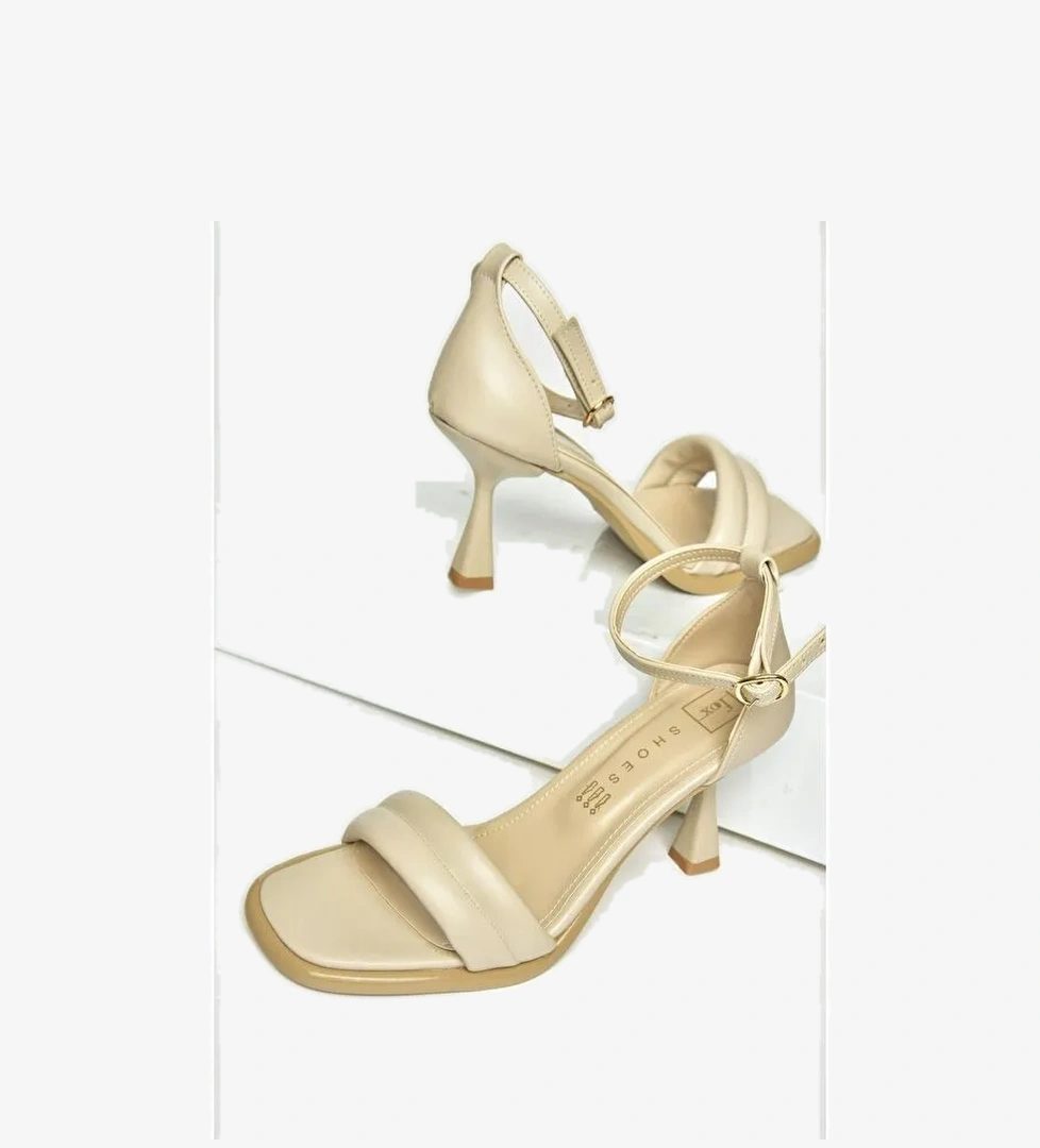 U5182806 Bej Kadın Topuklu Ayakkabı