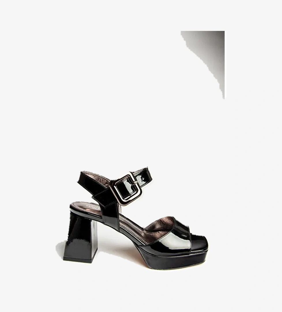 U8200097 Siyah Kadın Topuklu Ayakkabı - Görsel 1