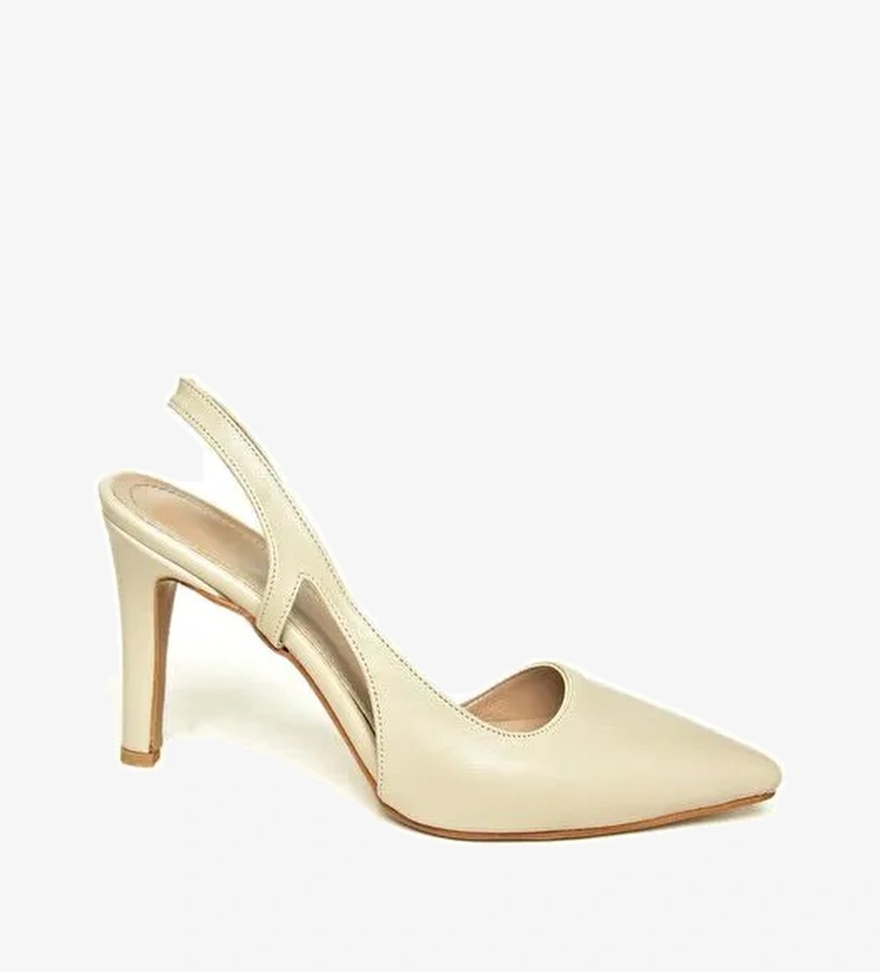 U4045894 Bej Kadın Topuklu Ayakkabı