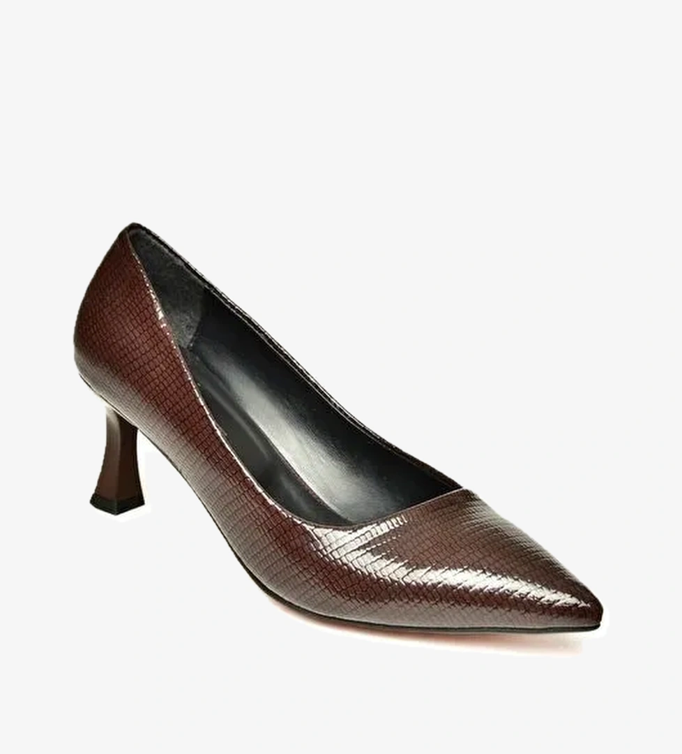 U6760300 Kahverengi Kadın Topuklu Ayakkabı