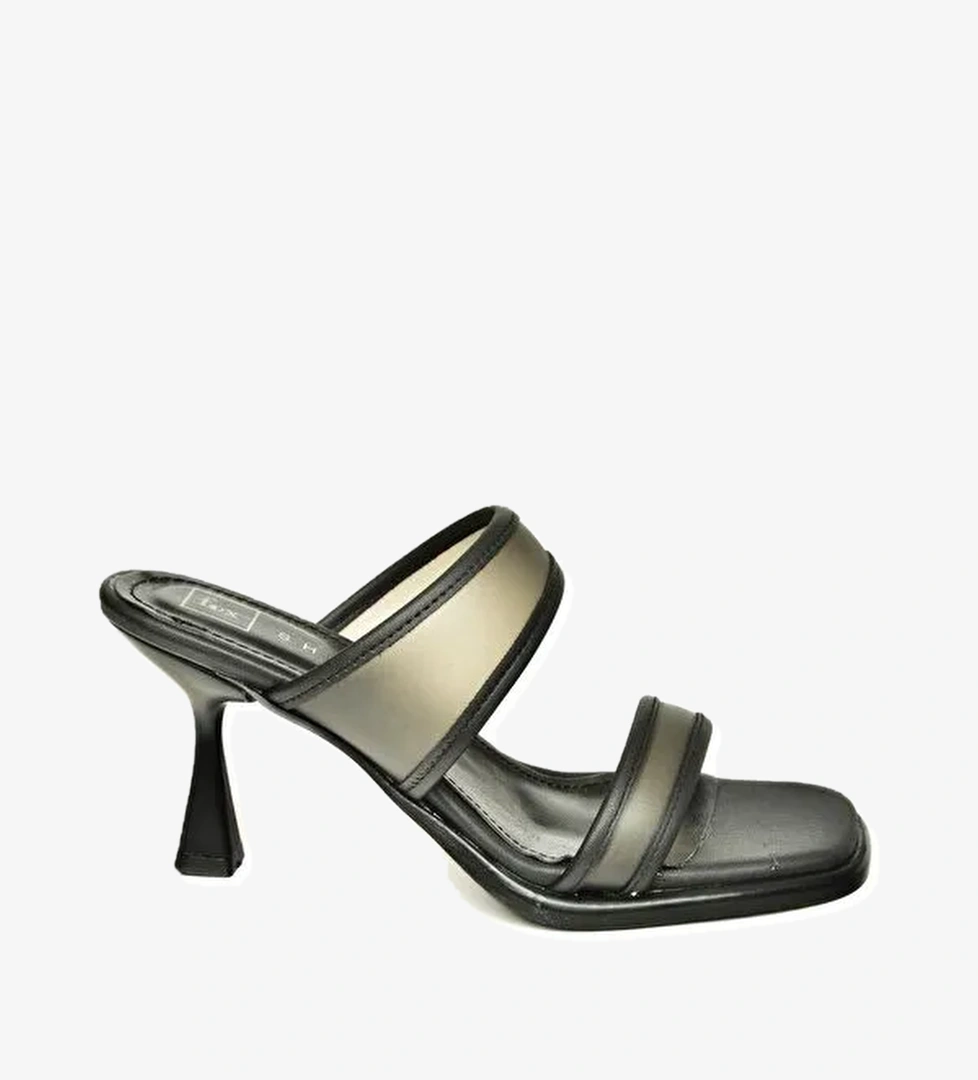 U5182803 Siyah Kadın Topuklu Terlik - Görsel 1