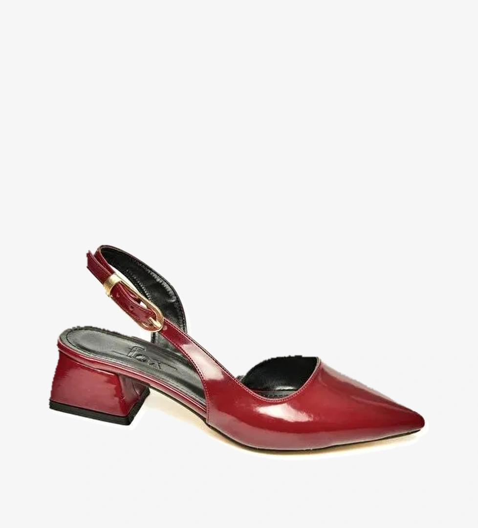 U9982124 Bordo Kadın Topuklu Ayakkabı