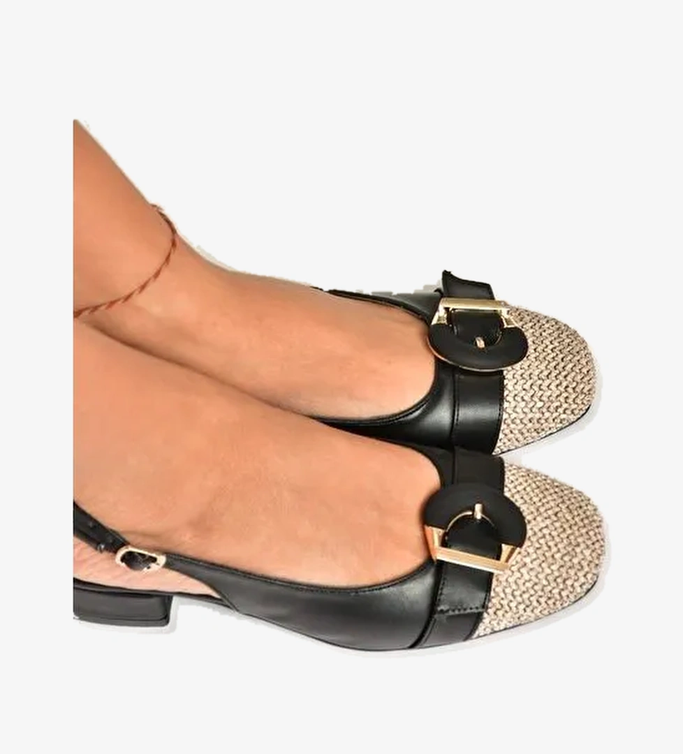 U6762353 Siyah Kadın Topuklu Ayakkabı - Görsel 1