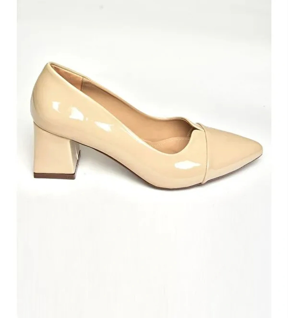U8206200 Bej Kadın Topuklu Ayakkabı - Görsel 1