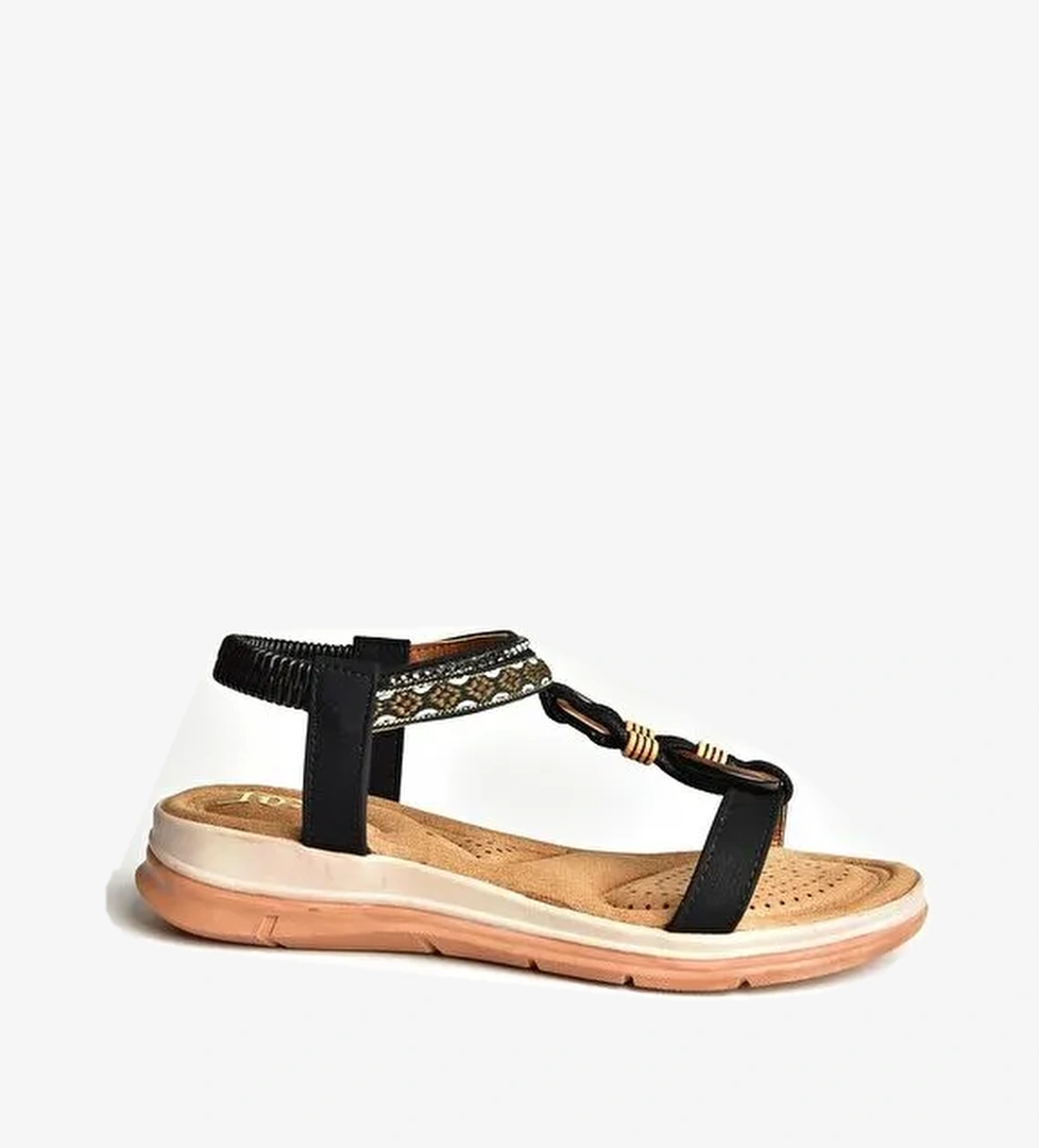 U2586168 Siyah Kadın Sandalet