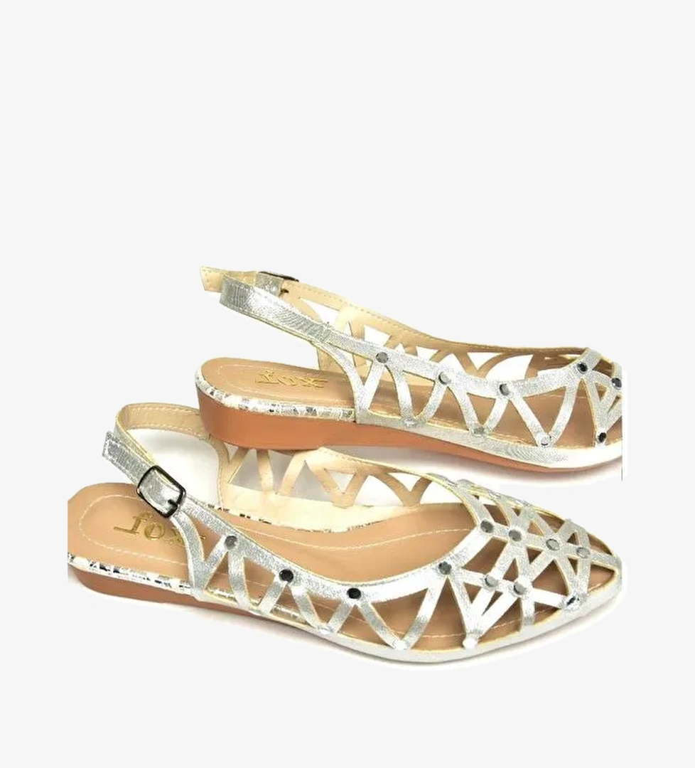 U2500301 Gümüş Kadın Sandalet