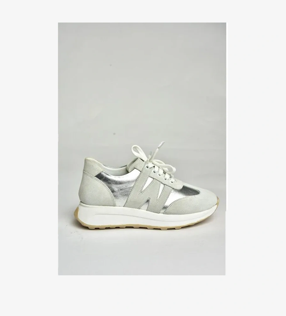 U5400399 Gümüş Kadın Sneakers - Görsel 1