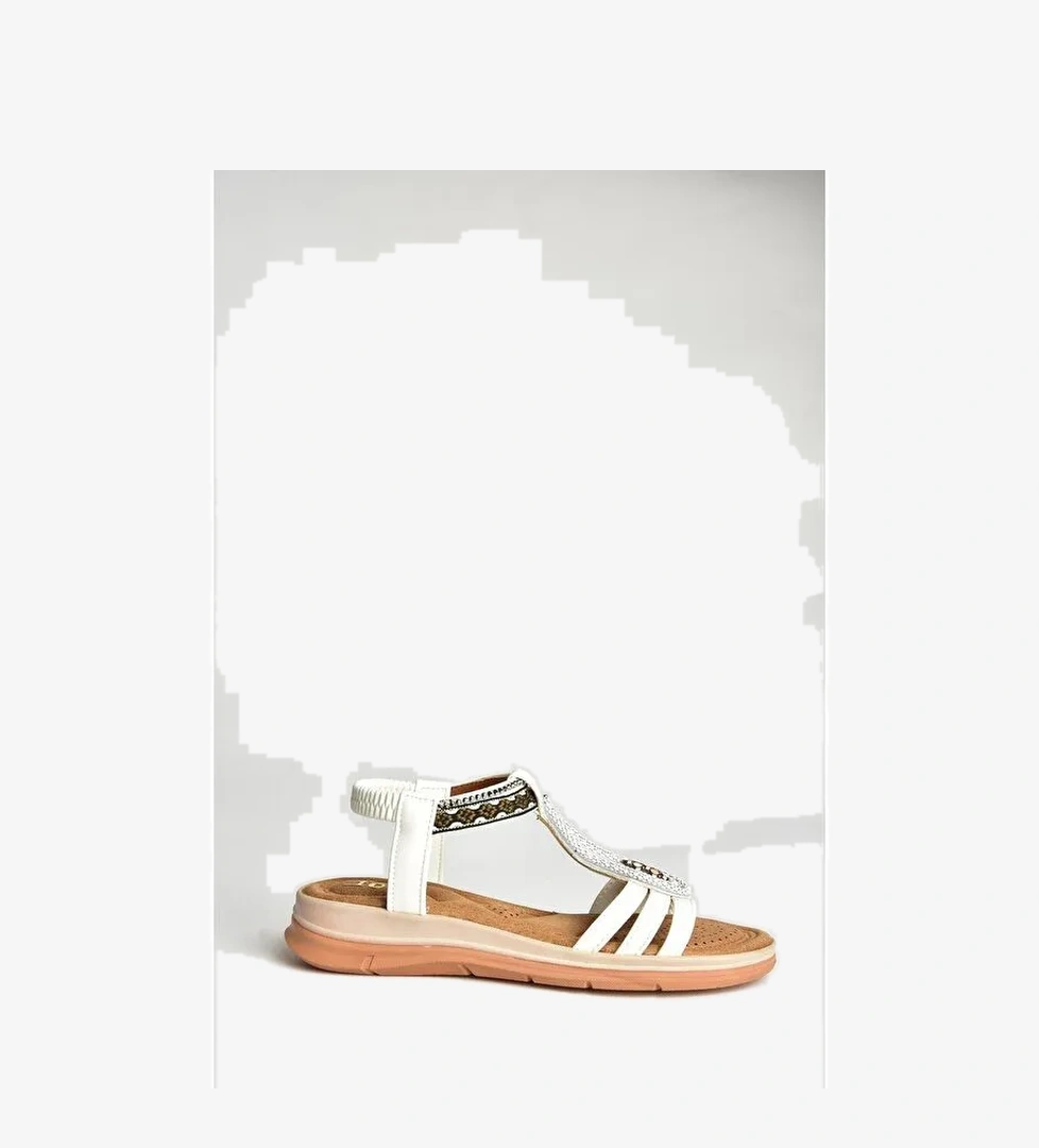 U2586137 Beyaz Kadın Sandalet