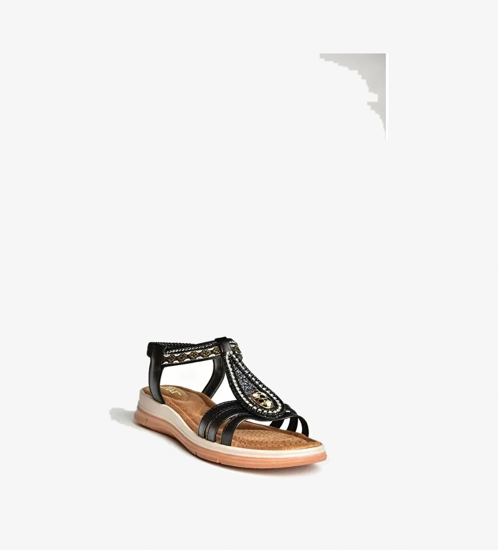 U2586137 Siyah Kadın Sandalet