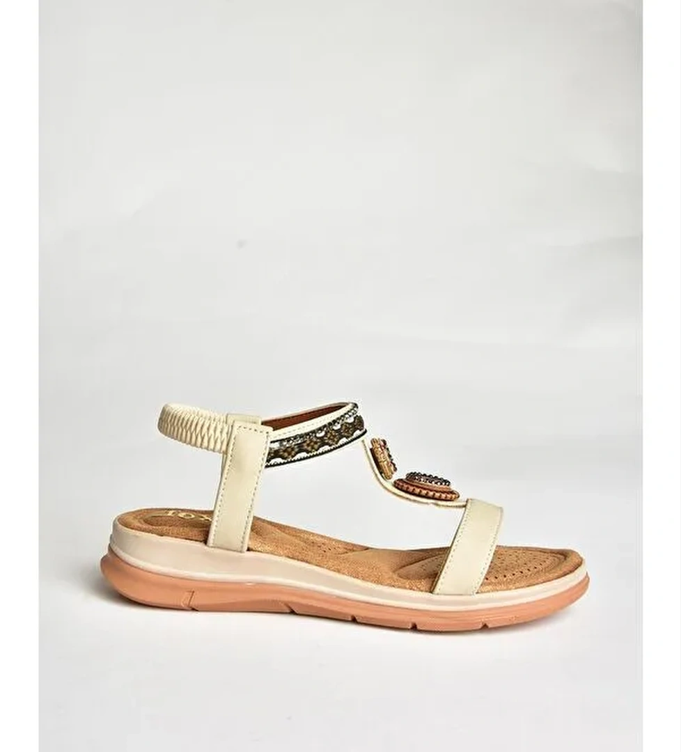 U2586136 Bej Kadın Sandalet