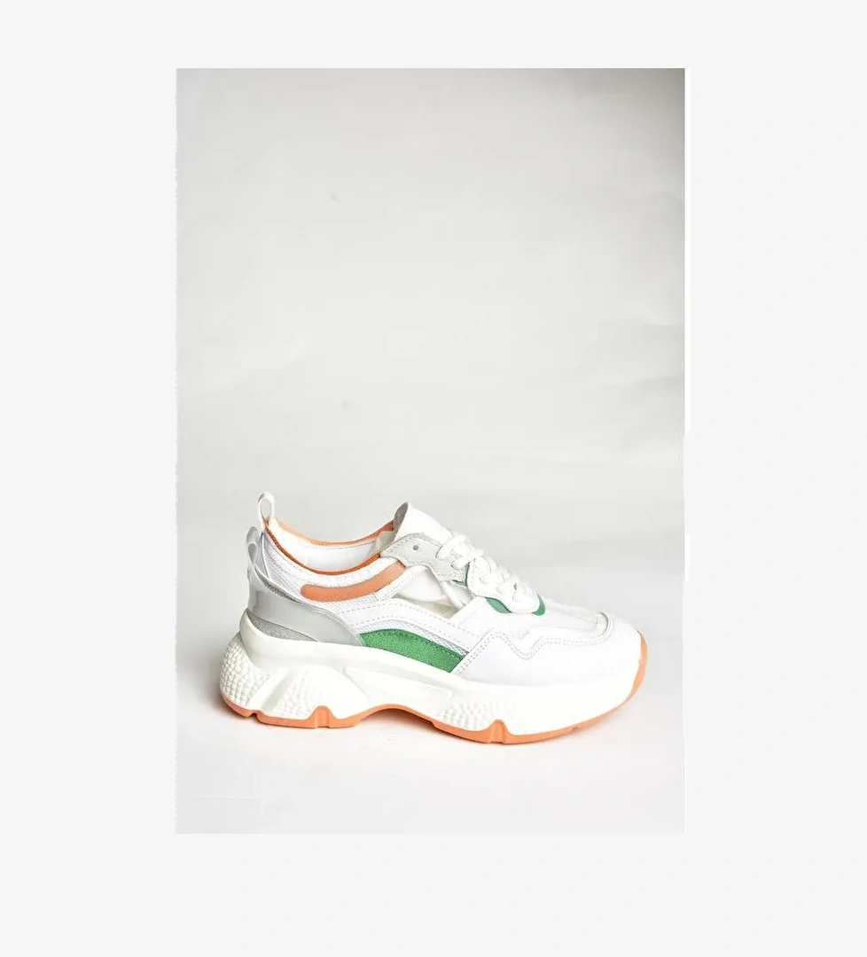 U9735682 Beyaz/Turuncu Kadın Sneakers