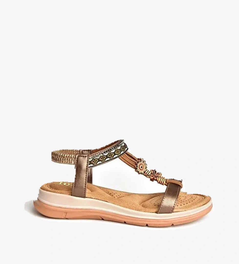 U2586152 Bakır Kadın Sandalet - Görsel 1