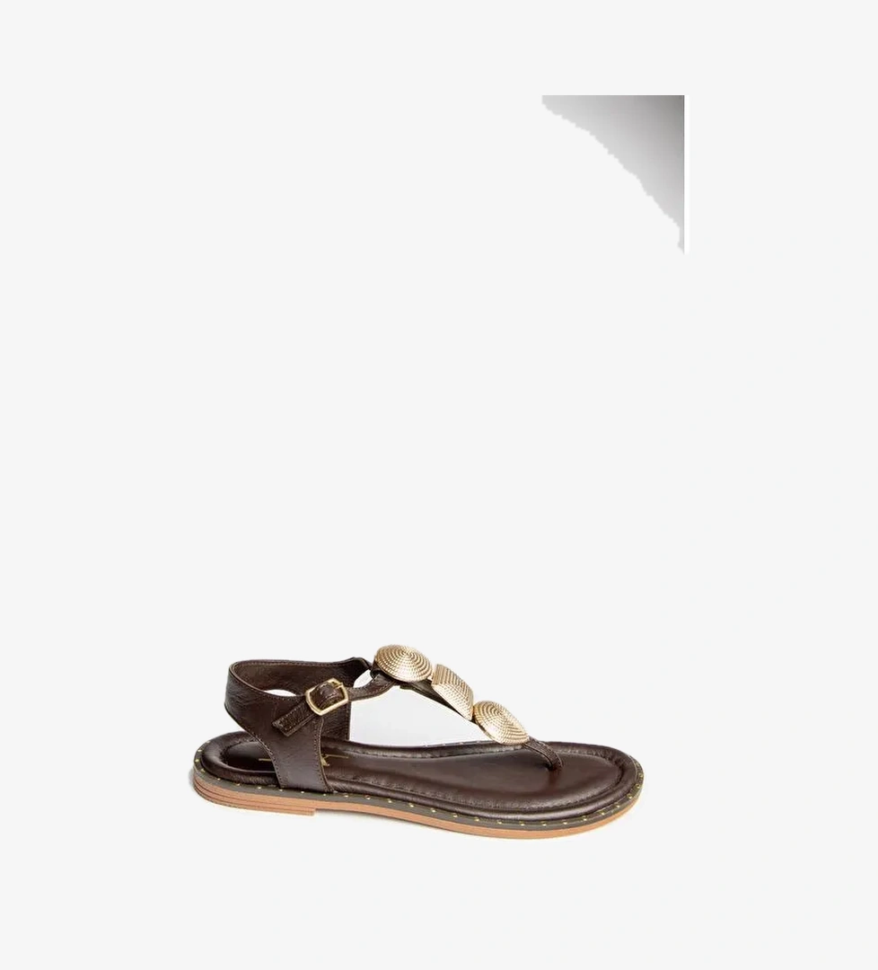 Fox Shoes U2912400 Beyaz Kahverengi Kadın Sandalet model görseli