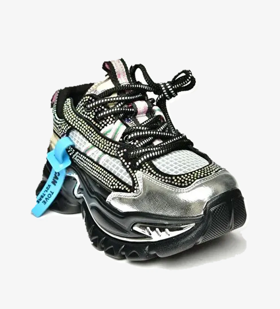 U3801413 Siyah Kadın Sneakers - Görsel 1