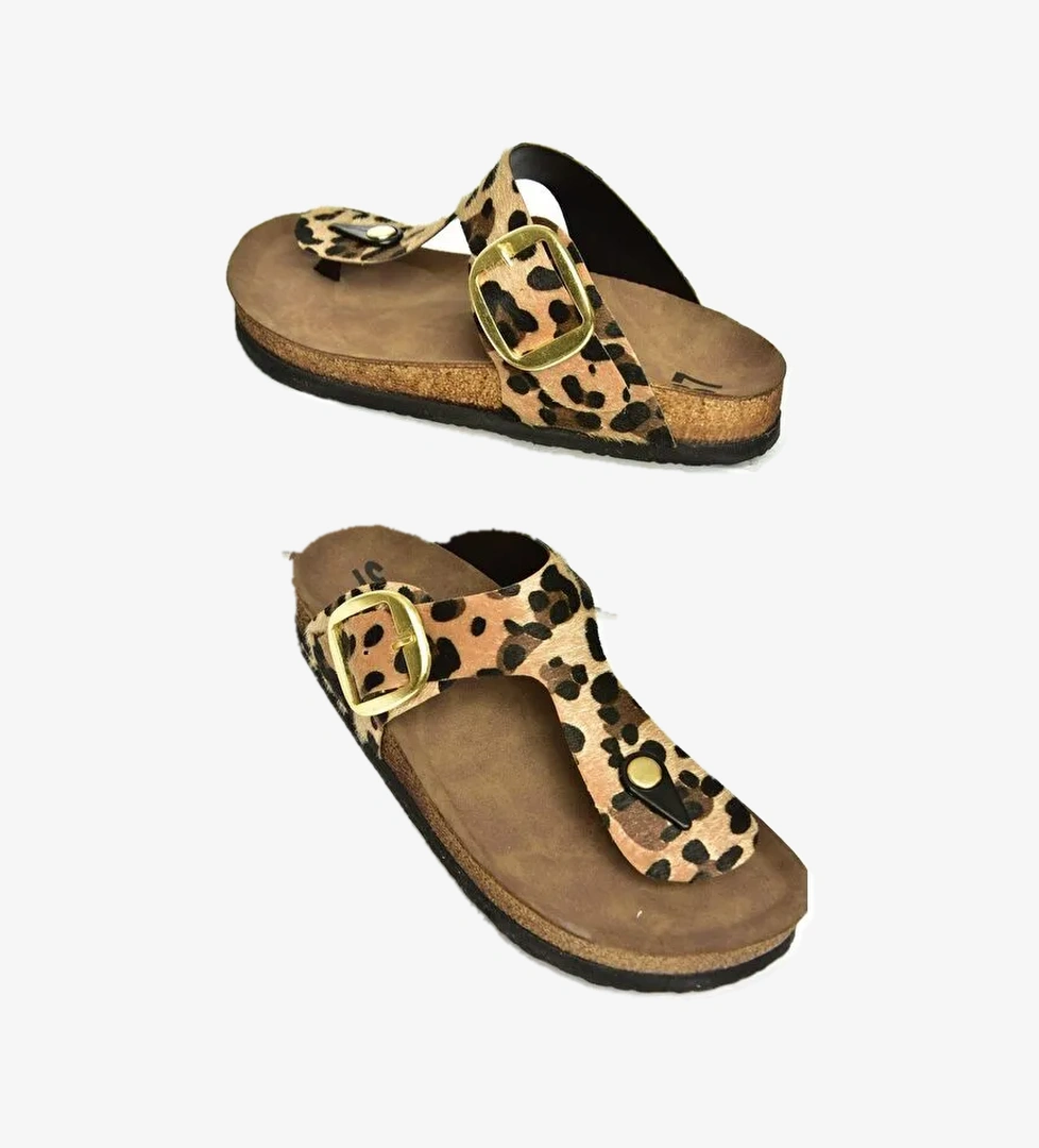 U7779170 Leopar Kadın Terlik - Görsel 1